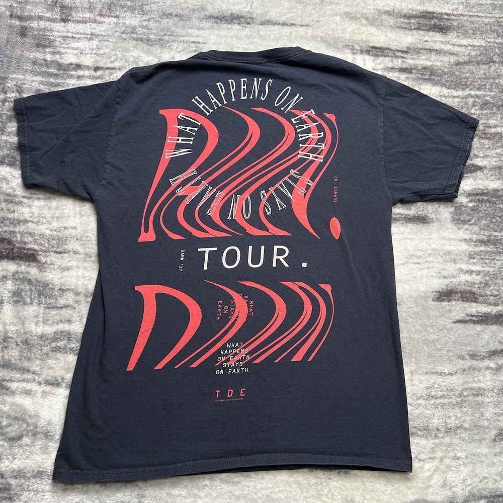 Kendrick Lamar DAMN Tour 2017 Los Angeles T-Shirt TDE Black Mens Medium Hip Hop